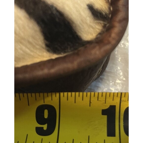 Western Hair On Cowhide Zebra Print Genuine Leather Shoulder Bag Made In USA - Picture 16 of 16